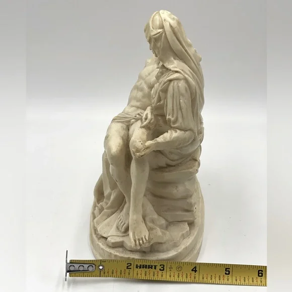 Michelangelo’s Pieta Sculpture by A. Santini: Madonna & Jesus after Crucifixion - Picture 13 of 16